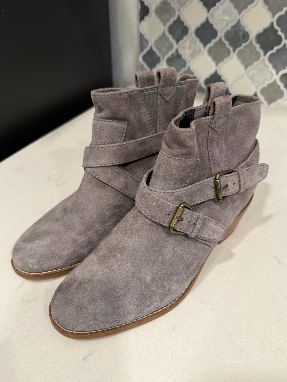 Cole Haan Grey Booties 6